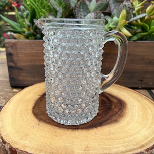 Vintage Clear Hobnail Small Pitcher/Creamer