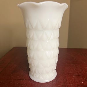 Vintage Hazel Atlas Milk Glass Small Vase-5 3/4” H