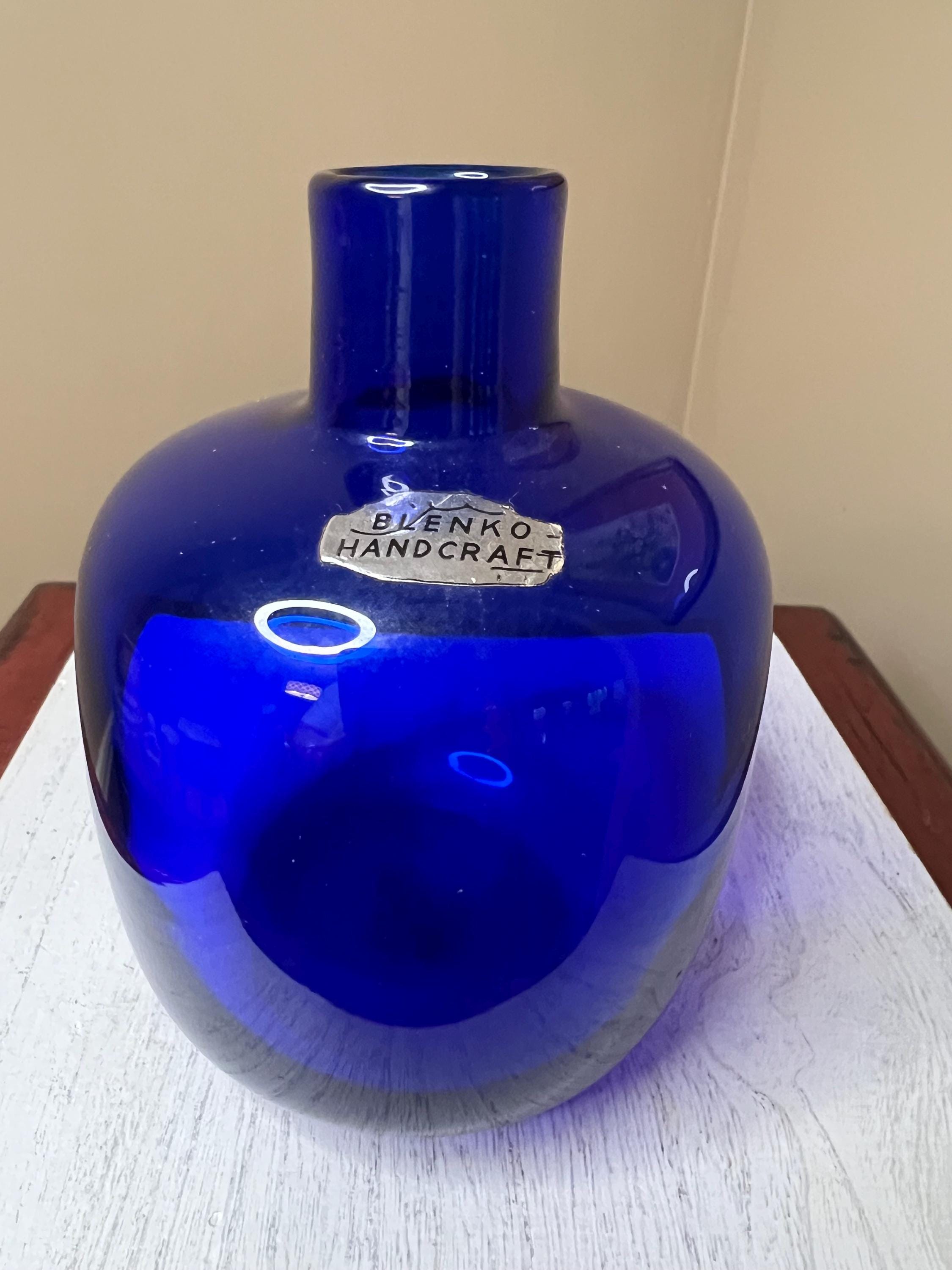 Blenko Rare アメリカビンテージ Glass Art Blenko 【希少】Vintage Glass Etsy - 花瓶・フラワースタンド