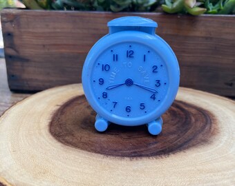 Vintage Promotional Plastic Clock Bank
