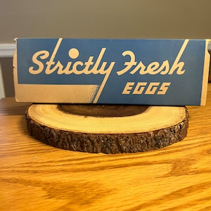 Vintage Cardboard Egg Carton/Shelf or display decor