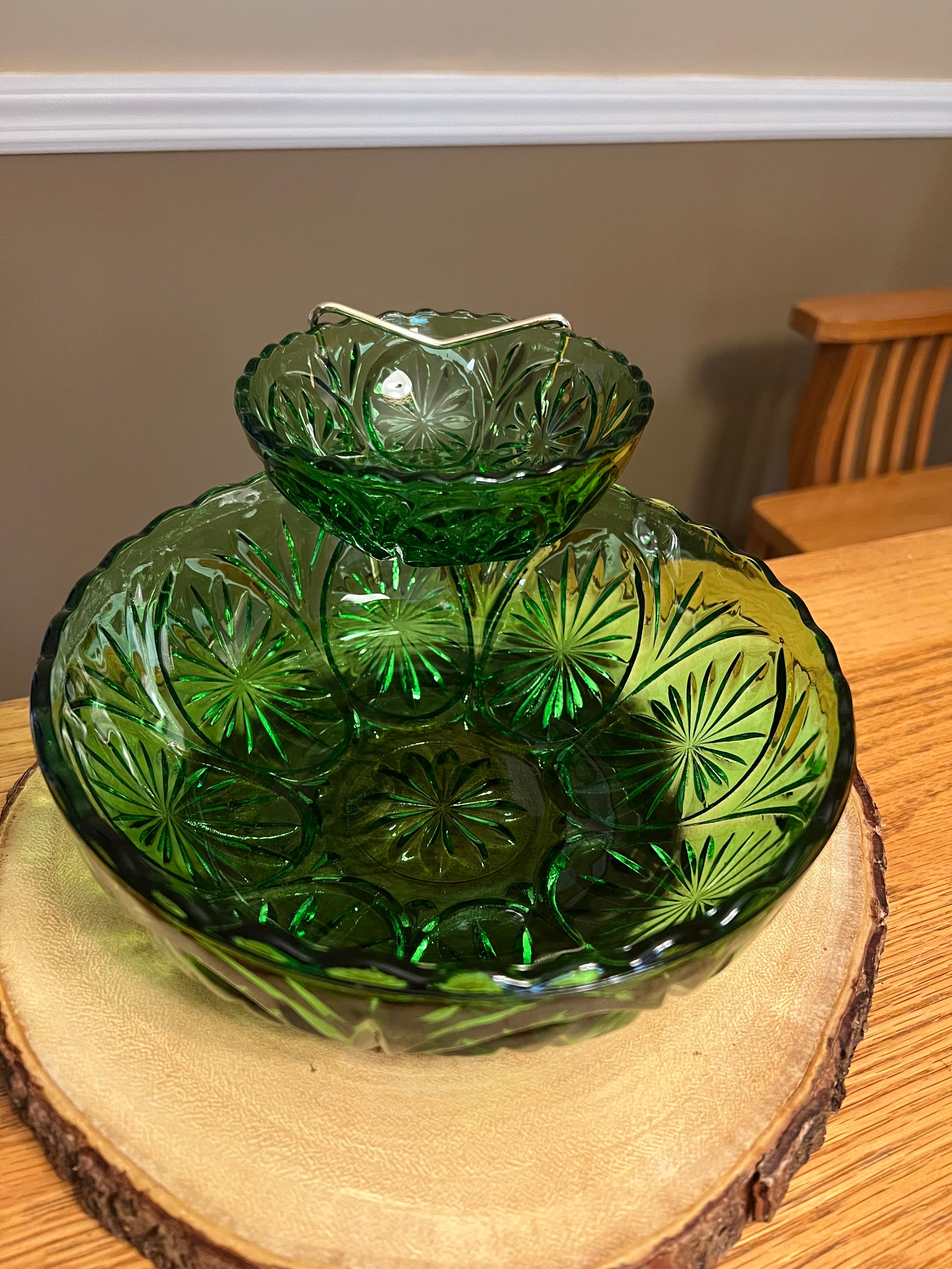 Vintage Anchor Hocking Chip and Dip Set in Spearmint Etsy