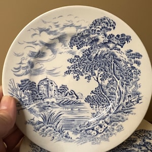 Vintage Enoch Wedgwood “Countryside” China Pattern 5 3/4” D Plates Set of 6