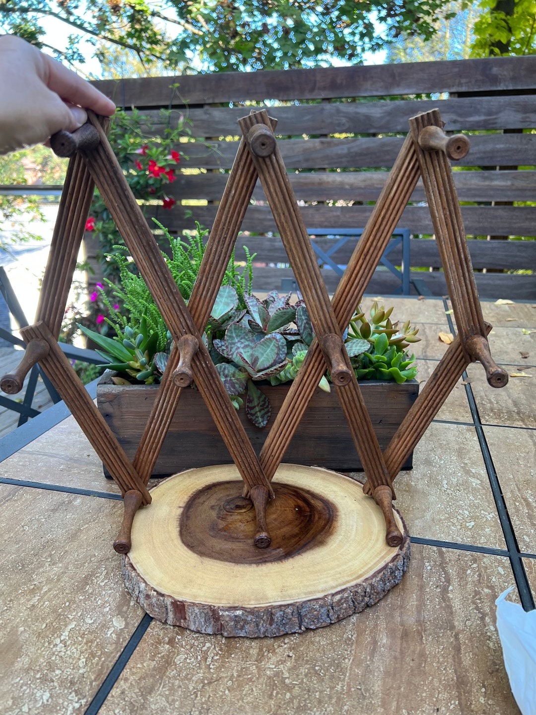 Vintage Accordion Peg Rack/wood Etsy