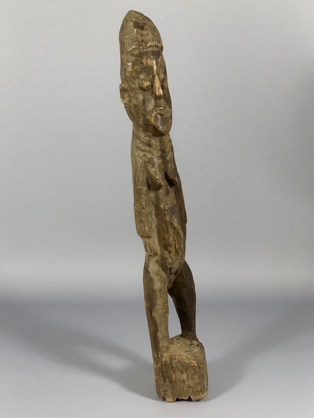 181004 Old and Rare Tribal Used African Konso Waga Grave Figure