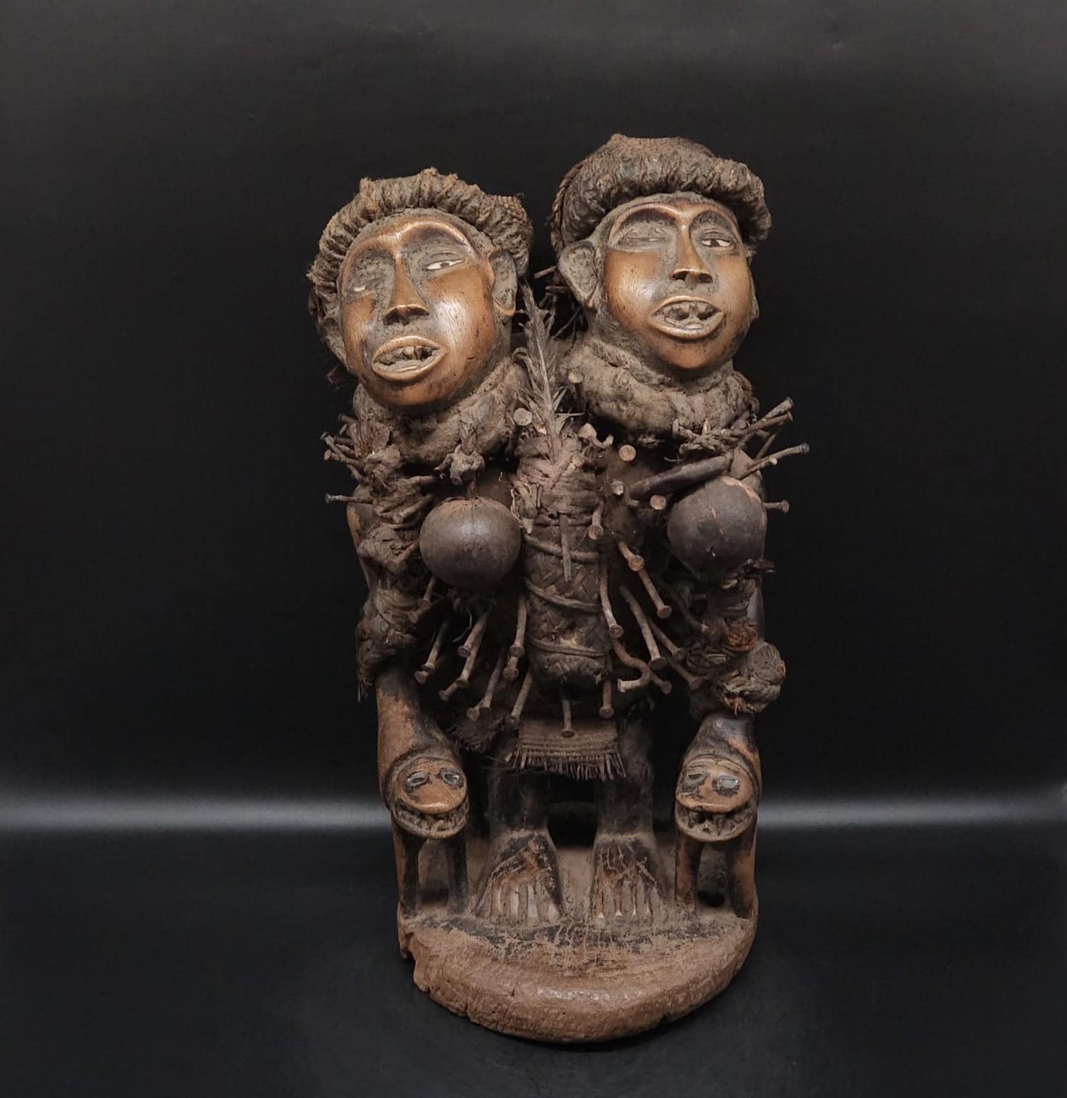 ダキニ]アフリカ 木彫り トーゴ アフリカ 呪物 バコンゴ Nkisi ンキシ