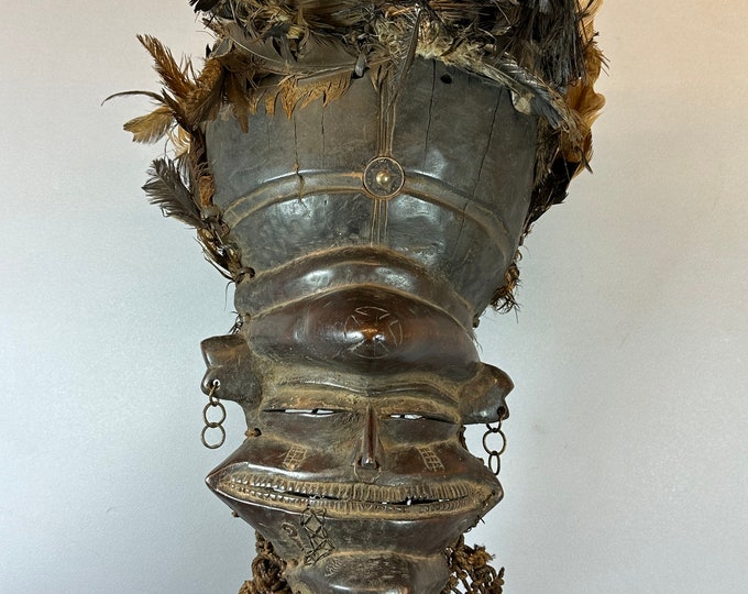 240434 - Rare Old African Chihongo Mask From the Chokwe - Certificate ...