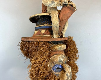 230913 - African mukhanda Yaka mask  - Certificate - Congo.