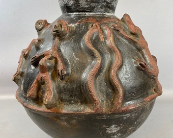 230258 - Extremely Rare Old African Bariba Terracotta Pot 230258 - Extremely Rare Old African Bariba Terracotta Pot
