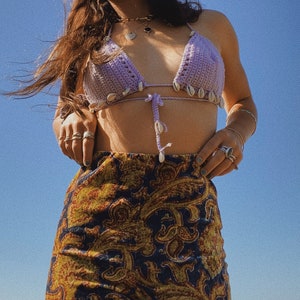 Crochet Bikini Top/Bralette With Pukka Shells