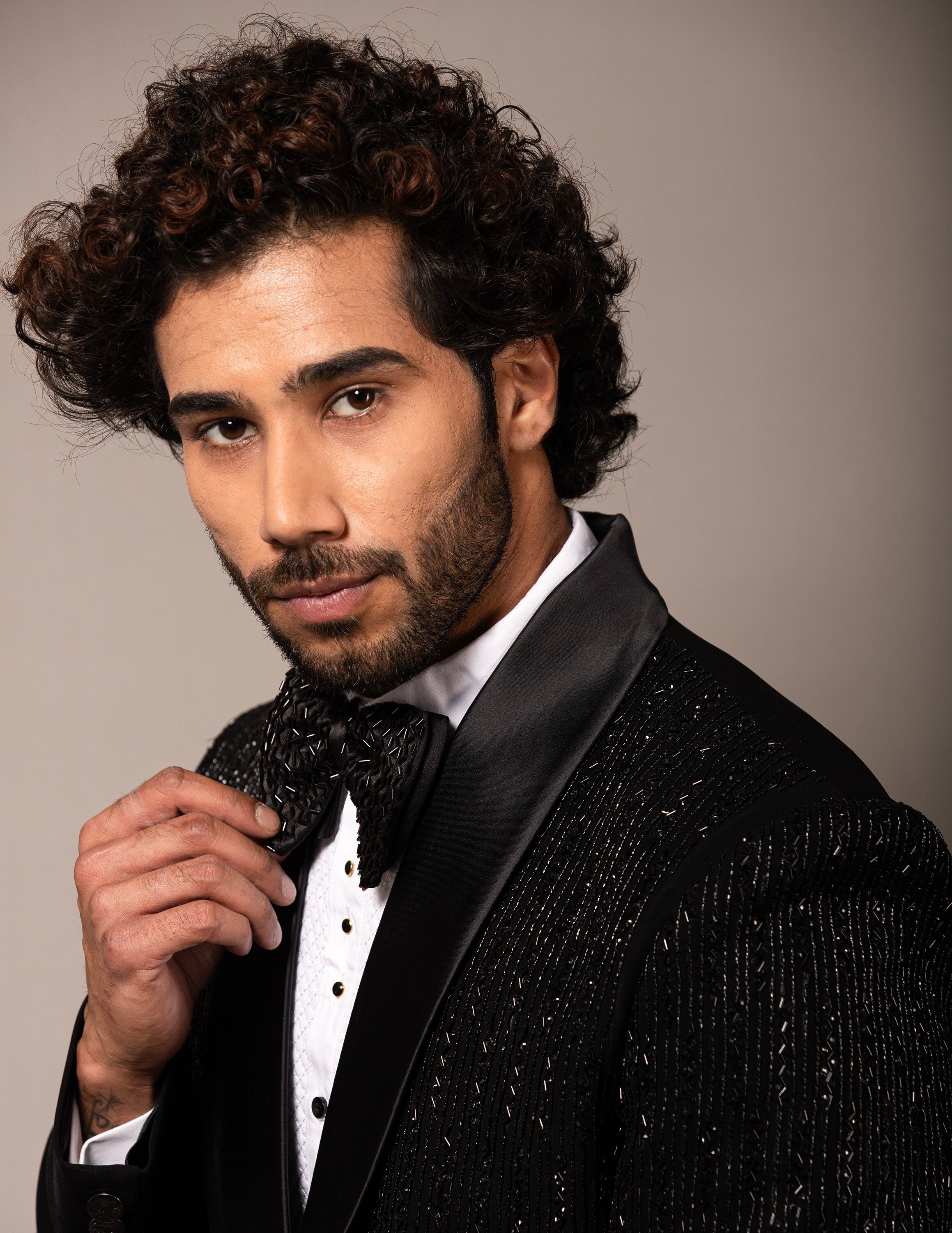 Black Embroidered Tuxedos for Men Etsy