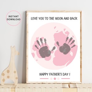 Artesanato de impressão manual para impressão do dia dos pais DIY, lembrança memorável da pegada, presente do pai pela primeira vez do bebê, presente significativo e sentimental para o pai