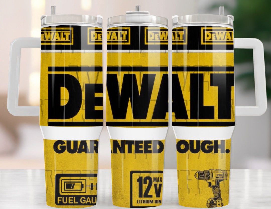 40 Oz Dewalt Mens Tumbler With Straw Lid Handle Steel Cup - Etsy