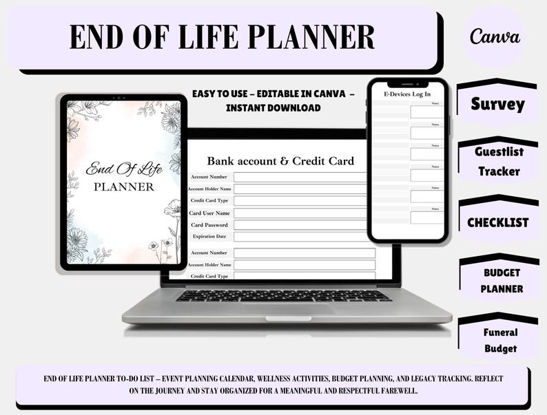 End Of Life Planner, Spiral Estate Planning Organizer With Tabs For Senior, I'm Dead Now What Planner For Final Arrangements & Important Affairs With Large Print, 7.9"x10.4", Green - View #6