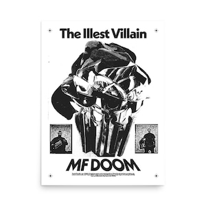 MF DOOM The Illest Villain Wall Art Decor Home Decor Frameless