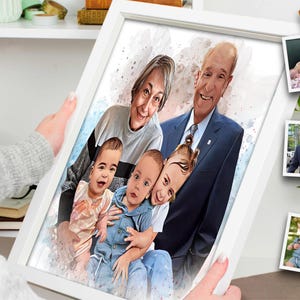 Custom Memorial Painting Gift, Add Deceased Loved one Photo, Memorial Painting with deceased loved ones, Christmas Personalized Gift.