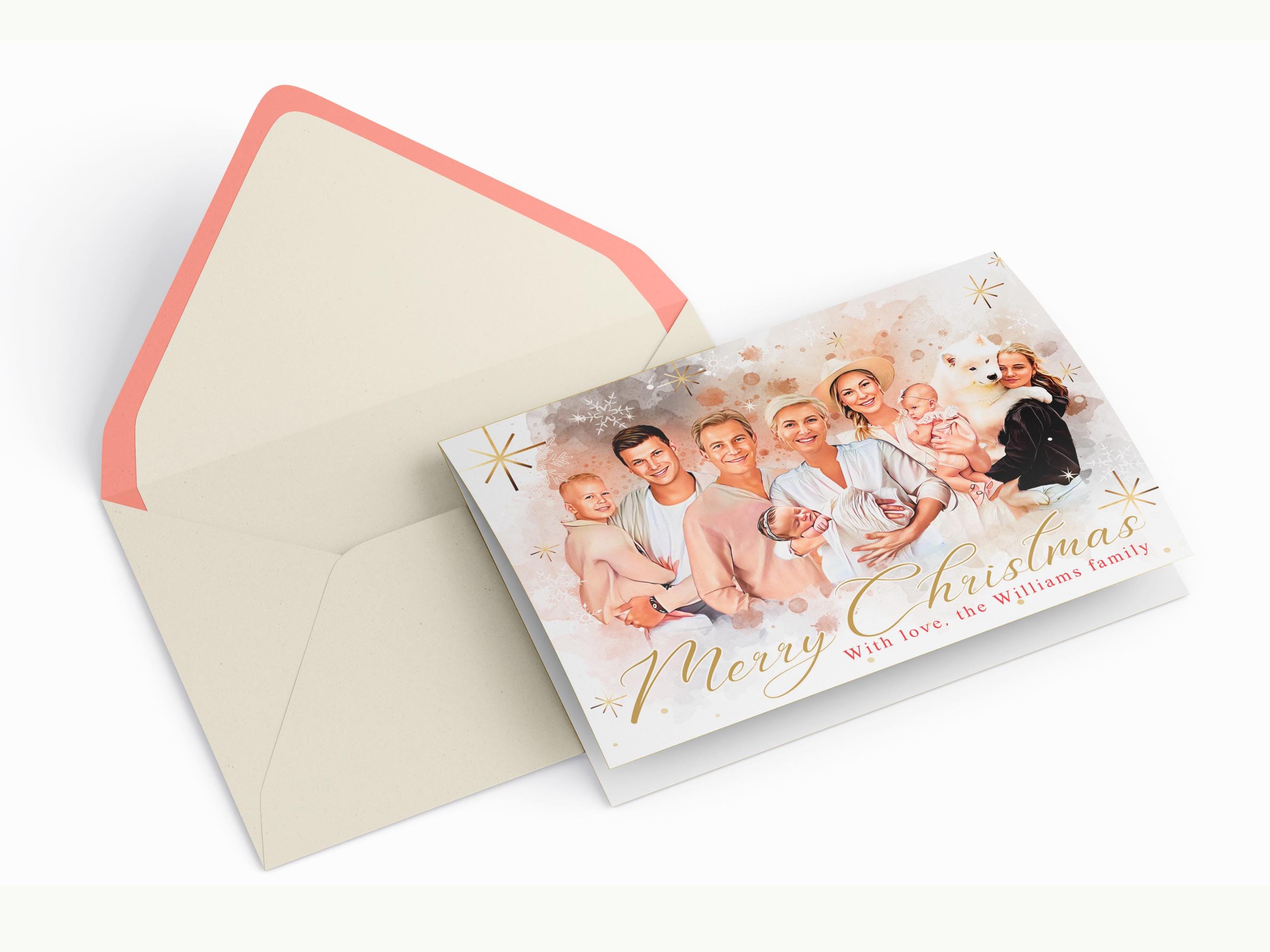 Personalisierte Weihnachtskarte Mit Herausnehmbarer Fotokugel