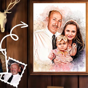 Realistic merge of different photos, Add deceased loved one to photo, Add someone to photo, Family portrait from photos, Memorial portrait
