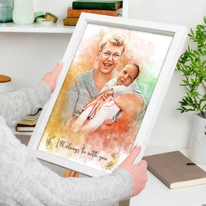 Custom Memorial Painting Gift, Add Deceased Loved one Photo, Memorial Painting with deceased loved ones, Christmas Personalized Gift.