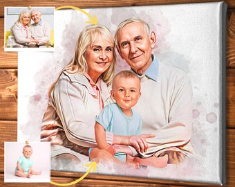 Add Person to Photo, Add person to Family Photo, Add Deceased Loved one Photo, Memorial Painting with deceased loved ones