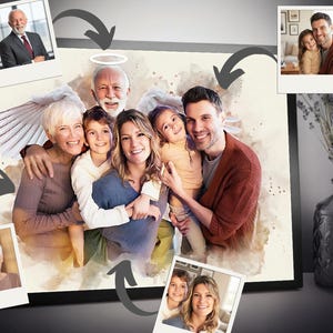 写真から愛する人の肖像画、家族の記念肖像画、肖像画に愛する人を追加、亡くなった愛する人の肖像画を追加、写真を組み合わせる