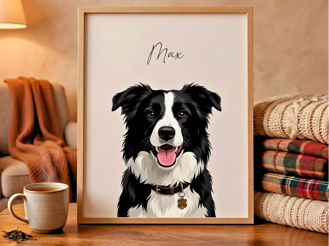 Custom Pet Portraits Using Pet Photo Personalized Digital Dog Portraits ...