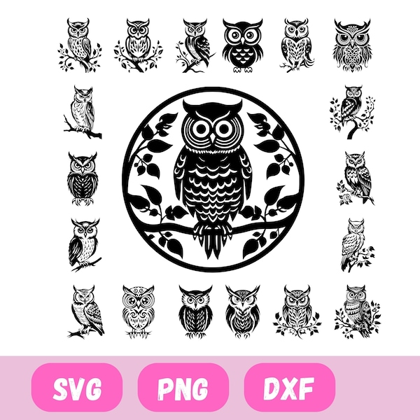 owl svg bundle, cut files for cricut, Owl png, bird svg, animal kingdom svg, Owl clipart, owl ornament,nature svg, owl svg