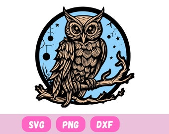 owl svg, bird svg, svg files for cricut, Owl png, owl ornament, witchy svg, animal kingdom svg, nature svg, tree svg, bird ornment