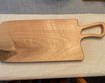 Handgemaakt, Solid Maple, Curly Maple, Charcuterie Board, Snijplank, 21 1/4"x8 1/4"x1"