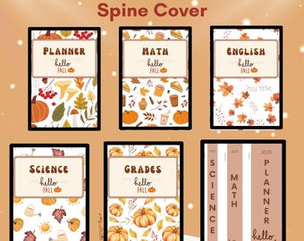 Editable Fall Binder Covers: Autumn Teacher Planner, Classroom Organization (Printable Set)