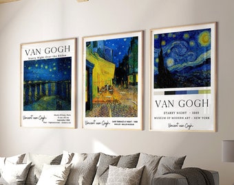 Van Gogh Print Set, Museum Exhibition Posters (Digital Download)