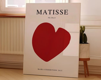 Matisse Heart Exhibition Poster, Trendy Wall Art (Digital Print)