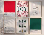 Christmas Wall Art Print Set, Holiday Home Decor (Digital Download)