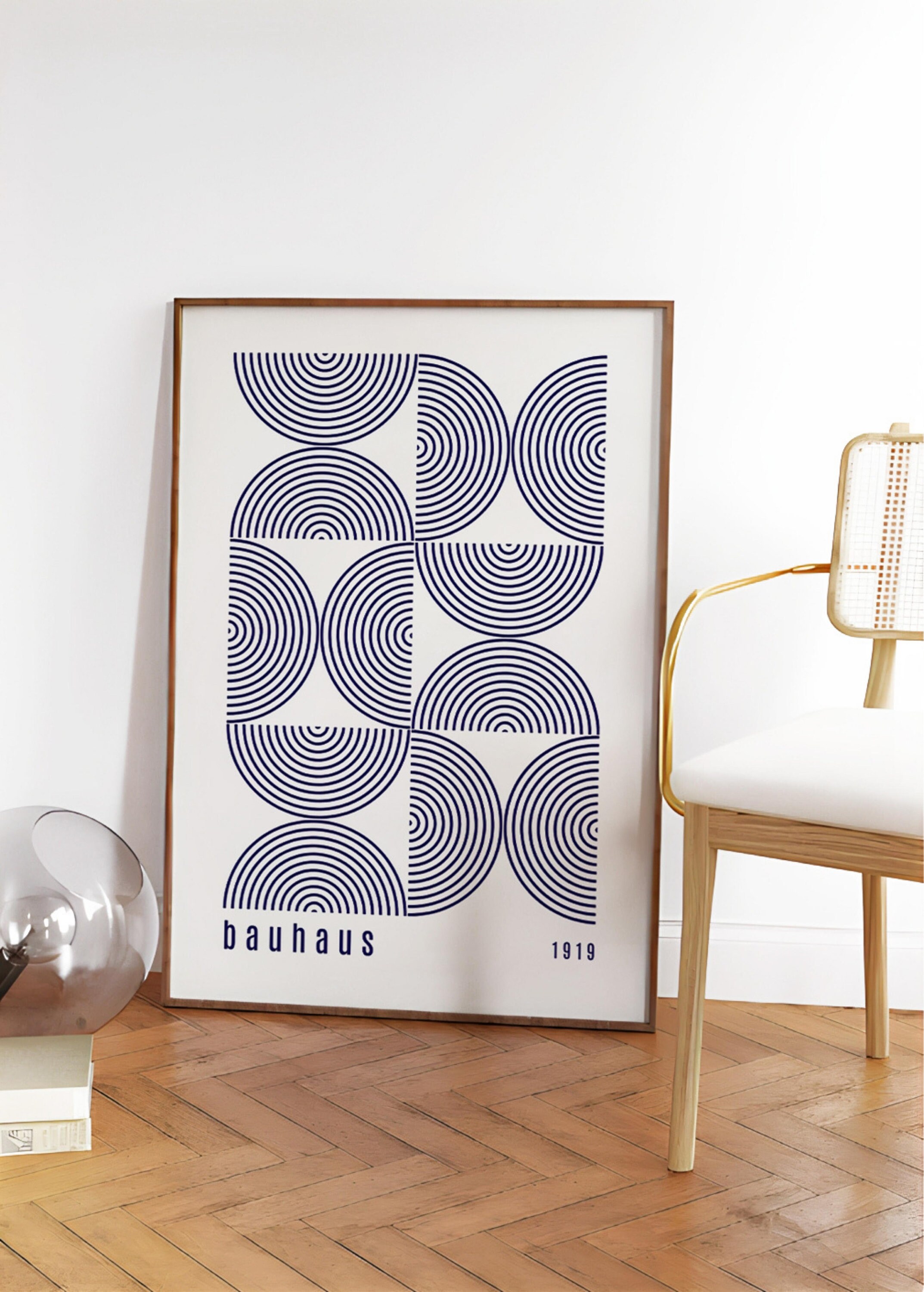 Blue Bauhaus Wall Art Set of 3 Bauhaus Poster Exhibition - Etsy