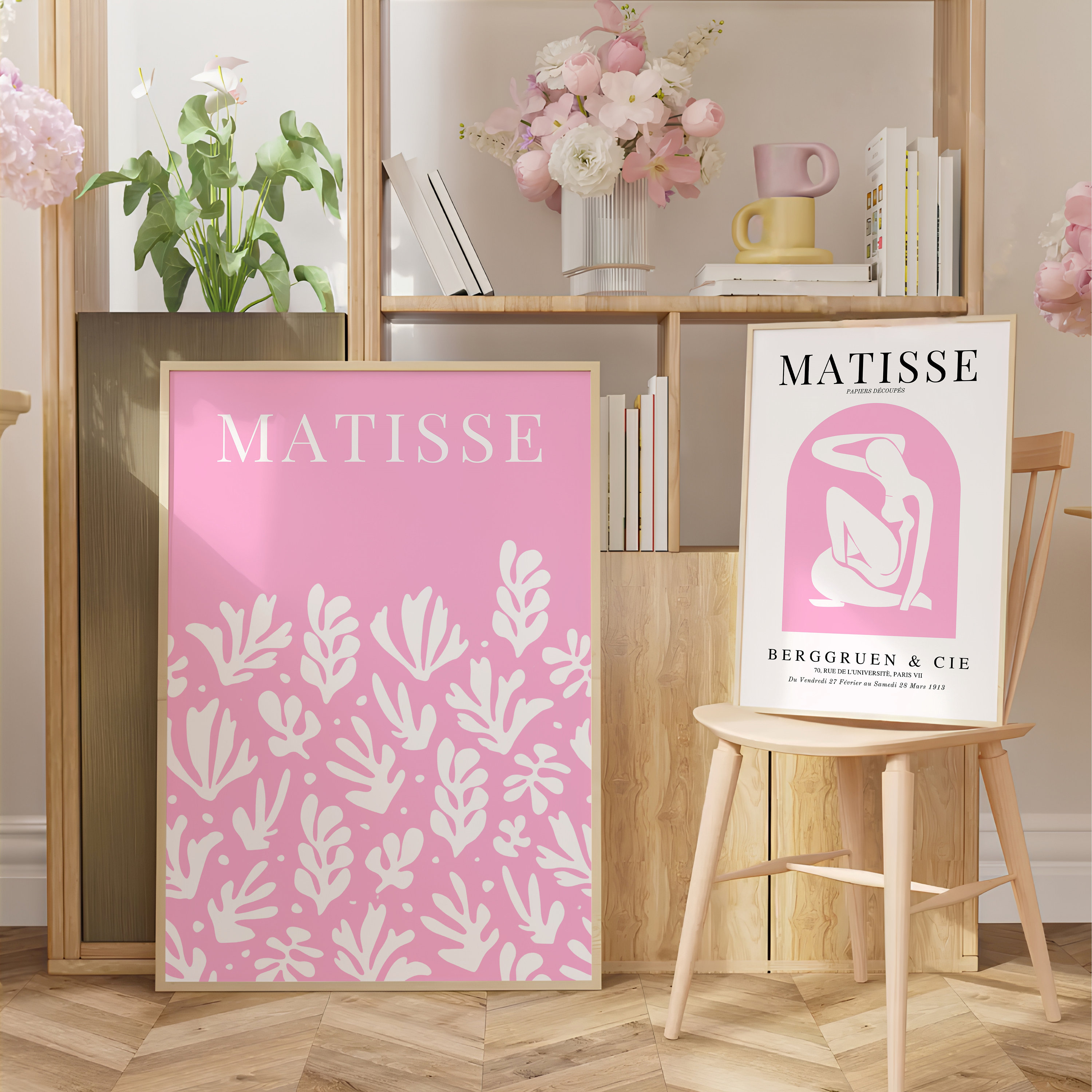 Pink Matisse Wall Art Set of 3, Matisse Print Set, Henri Matisse Print ...