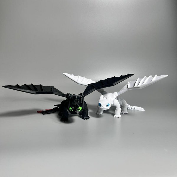 Flexi Toothless/Lightfury - Toothless, Lightfury, Flexible, How To Train Your Dragon, 3D Digital Printing STL File for 3D Printers