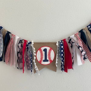 Banner de silla alta de cumpleaños de béisbol, pancarta de un cumpleaños, pancarta de tela, fondo fotográfico, accesorios fotográficos para fiesta del primer cumpleaños