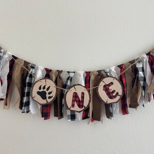 Banner de silla alta de cumpleaños con cuadros de búfalo, pancarta de tela para un cumpleaños, telón de fondo para fotografía, accesorios para fotografía para fiesta de primer cumpleaños