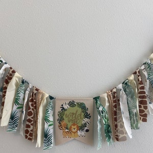 Banner de silla alta de cumpleaños Wild One Jungle, pancarta de un cumpleaños, pancarta de tela, fondo fotográfico, accesorios fotográficos para fiesta del primer cumpleaños