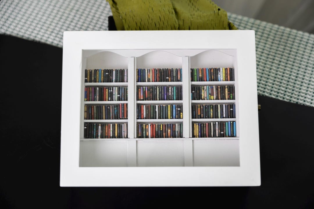 Sleek Anxiety-relief Mini Bookcase - Elegant White Shelf for Book ...