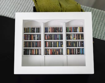 Sleek Anxiety-Relief Mini Bookcase - Elegant White Shelf for Book Lovers