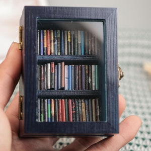Vintage Pocket Edition Anxiety Bookcase, Customizable Mini Bookshelf, Personalized Mental Health Gift