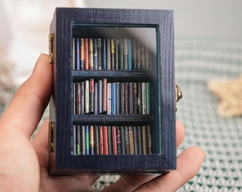 Pocket Edition - Angst Bücherregal.Buch-Liebhaber-Geschenk ,anxiolytische ,Miniatur-Modell Bücherregale.Study Dekoration