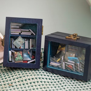 Compact Anxiety Bookcase, Personalized Mini Bookshelf for Book Lovers, Minimalist Mental Health Decor