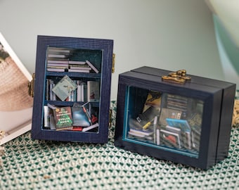 Compact Anxiety Bookcase, Personalized Mini Bookshelf for Book Lovers, Minimalist Mental Health Decor