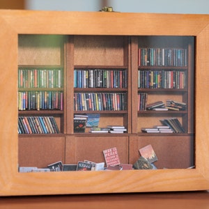 Vintage-Inspired Anxiety Bookshelf, Customizable Book Lover&#39;s Gift, Personalized Mental Health Shelf Decor