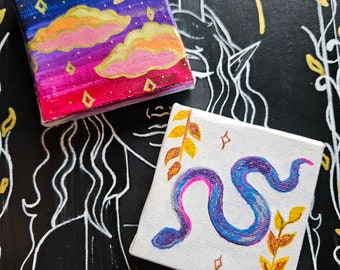 Mini Paintings, Original Art, Canvas Painting