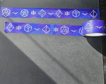 Enlightened Dice, TTRPG inspired Washi Tape