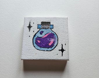 Mini Potion Painting, Original Art, Canvas Painting,