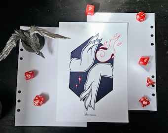 D&D Class Prints, A5 Print, TTRPG